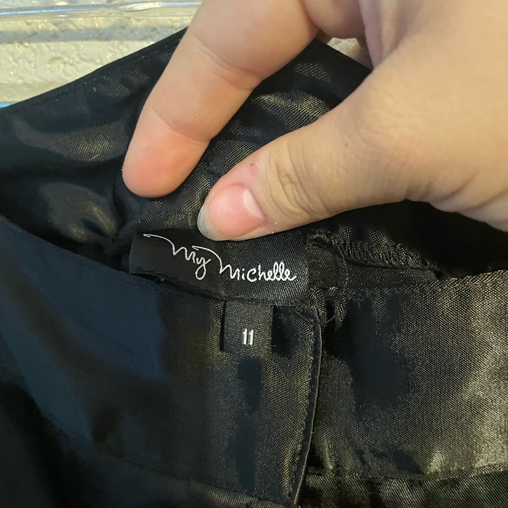My Michelle Skinny Silk Pants